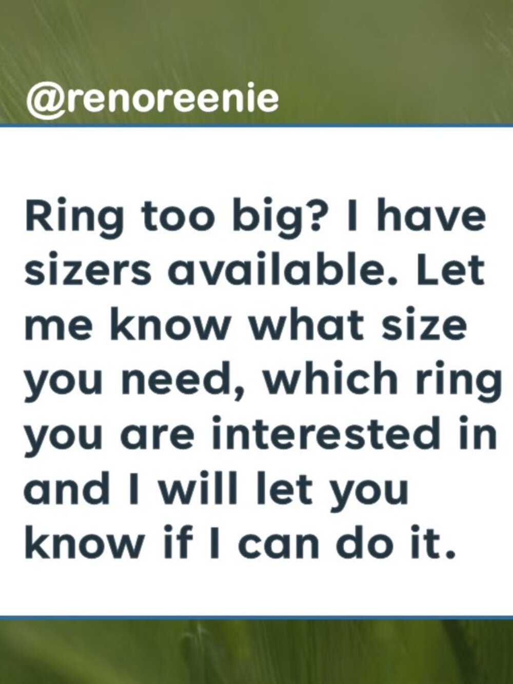 Ring Sizers - Free with Ring Purchase